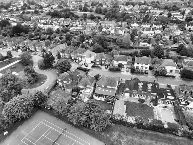UK semi-detached home with a garden - typical retrofit candidate for a heat pump